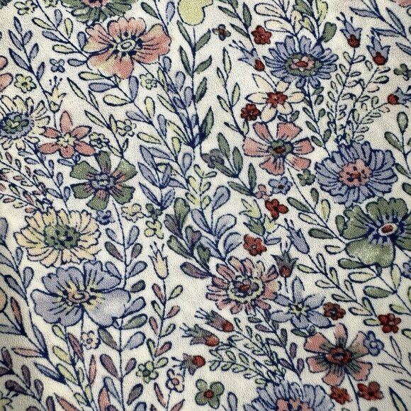 Rose & Olive Blouse Size 1X Floral Print Pintuck Cottagecore Boho V Neck - Picture 10 of 11